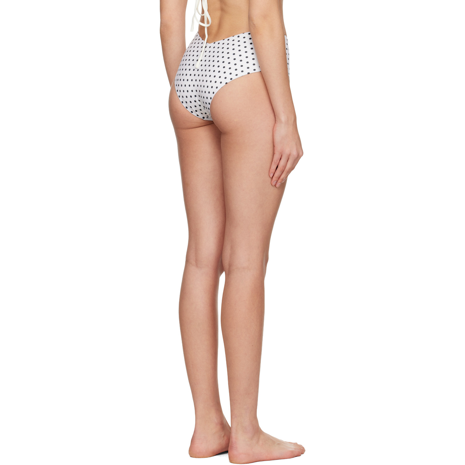  Belle Anna White & Black Raw Bikini Bottom 