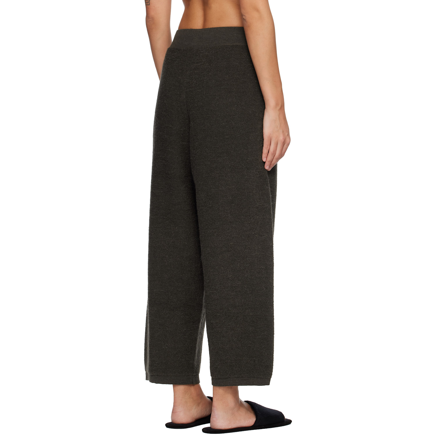  Lauren Manoogian Gray Fine Terry Lounge Pants 