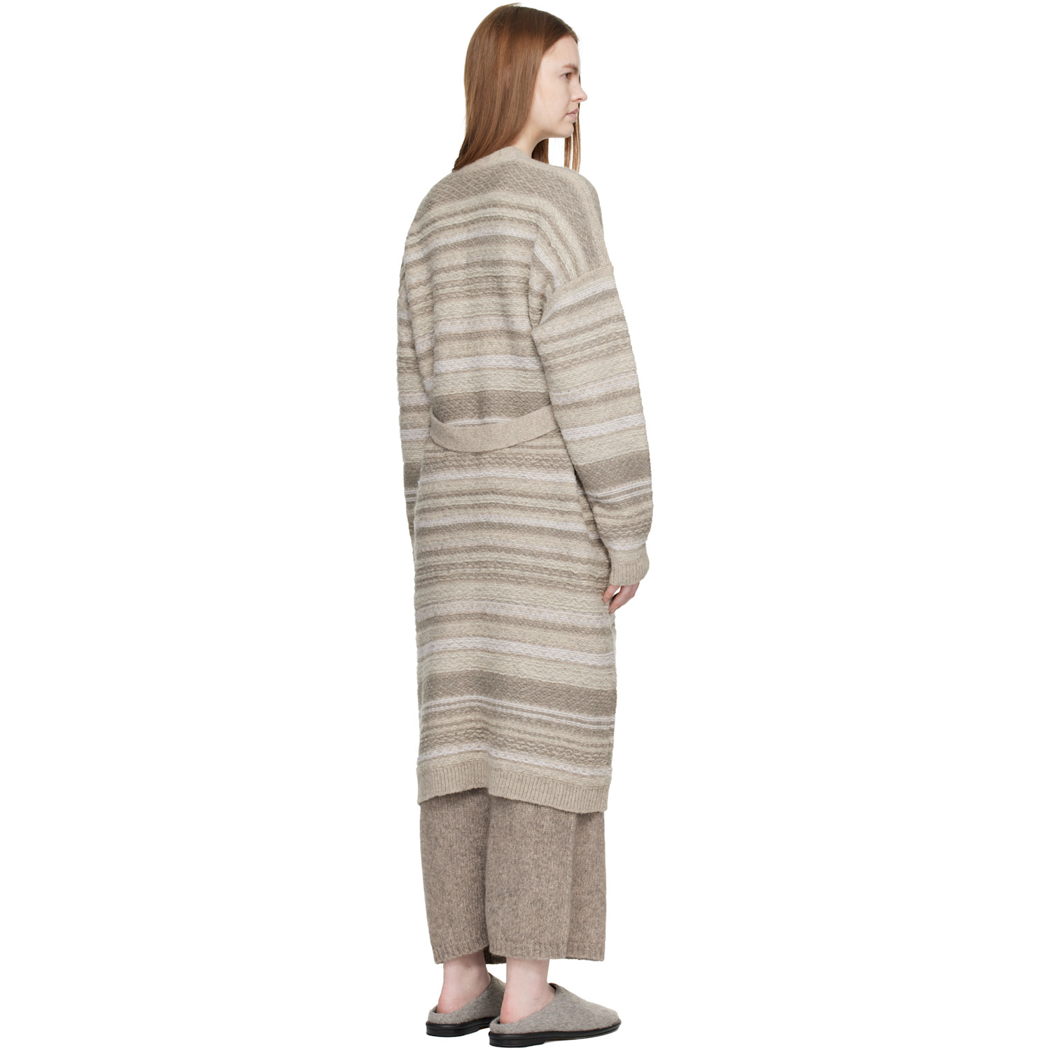  Lauren Manoogian Ssense Exclusive Gray Jacquard Long Cardigan 