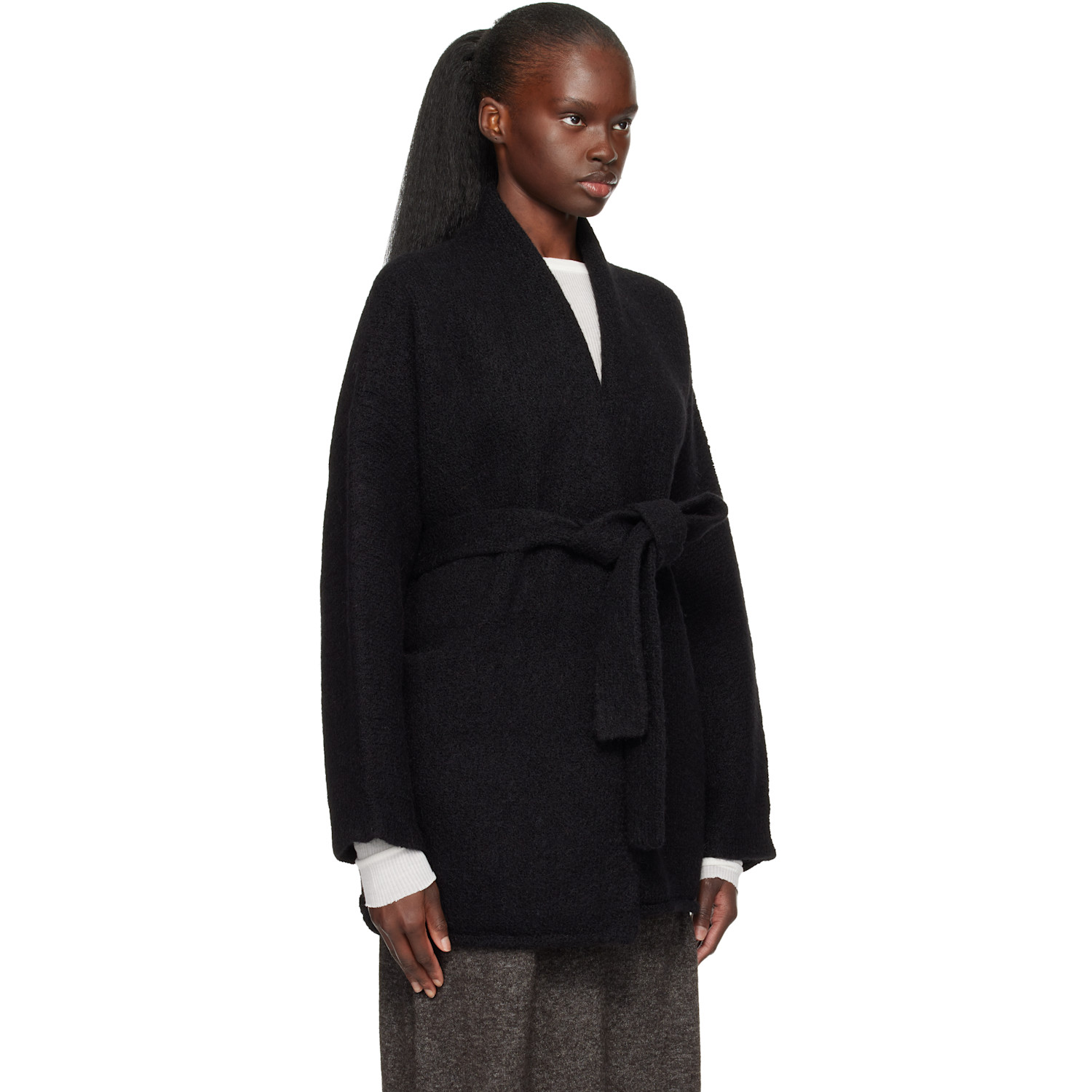  Lauren Manoogian Black Coto Cardigan 