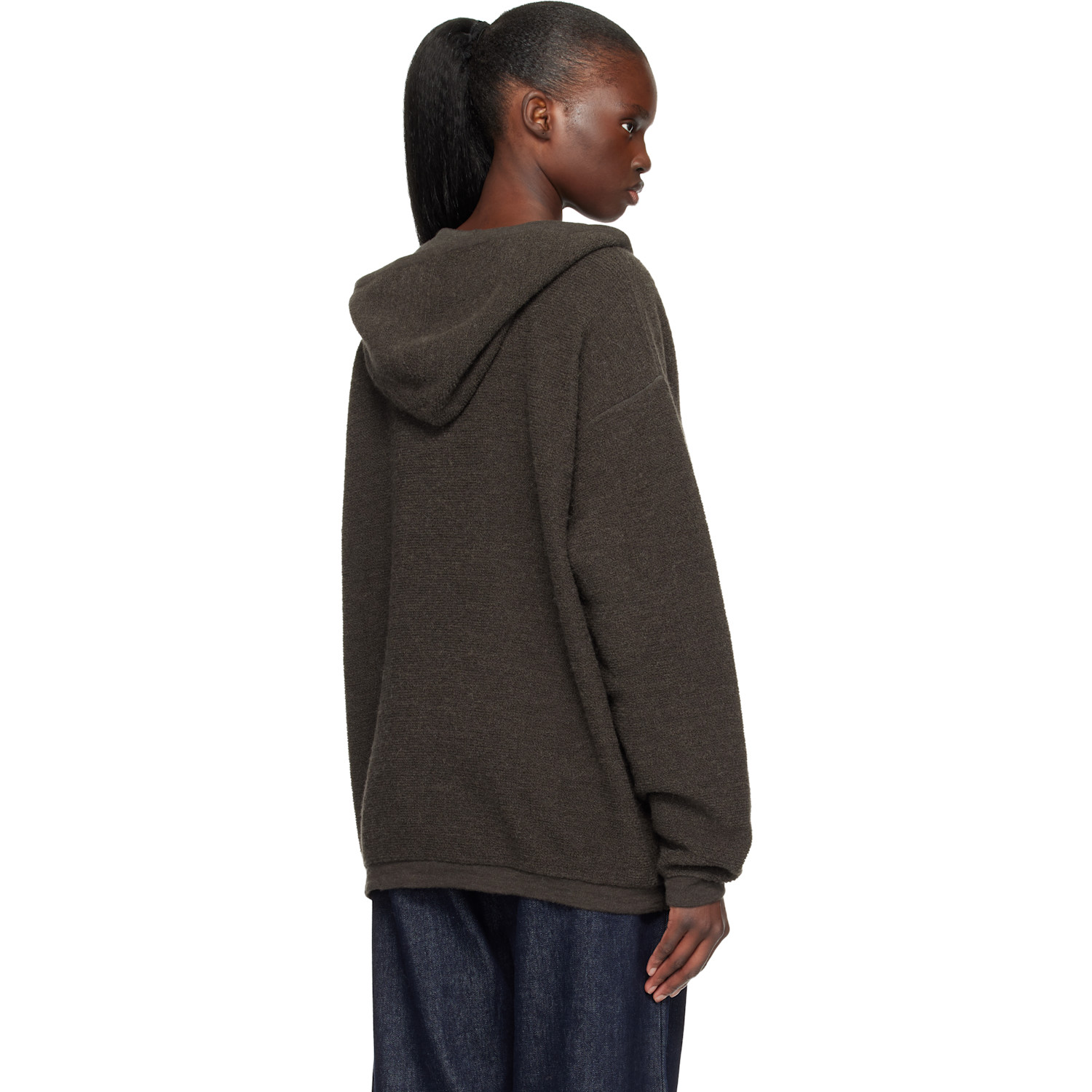  Lauren Manoogian Gray Fine Terry Hoodie 