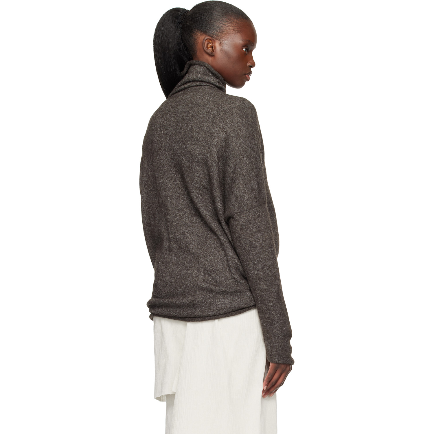  Lauren Manoogian Gray Askew Funnel Turtleneck 