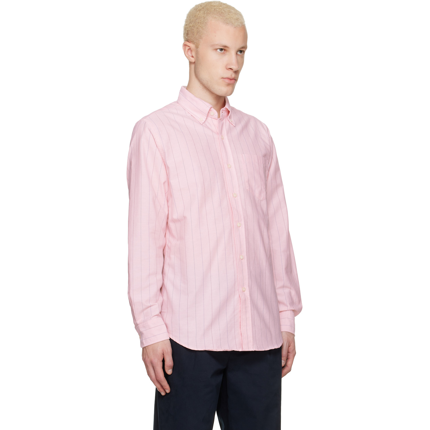  Noah Pink Lightweight Oxford Shirt 