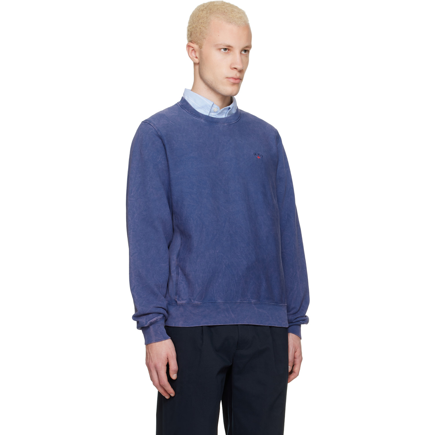  Noah Blue Salt Wash Classic Crewneck Sweatshirt 