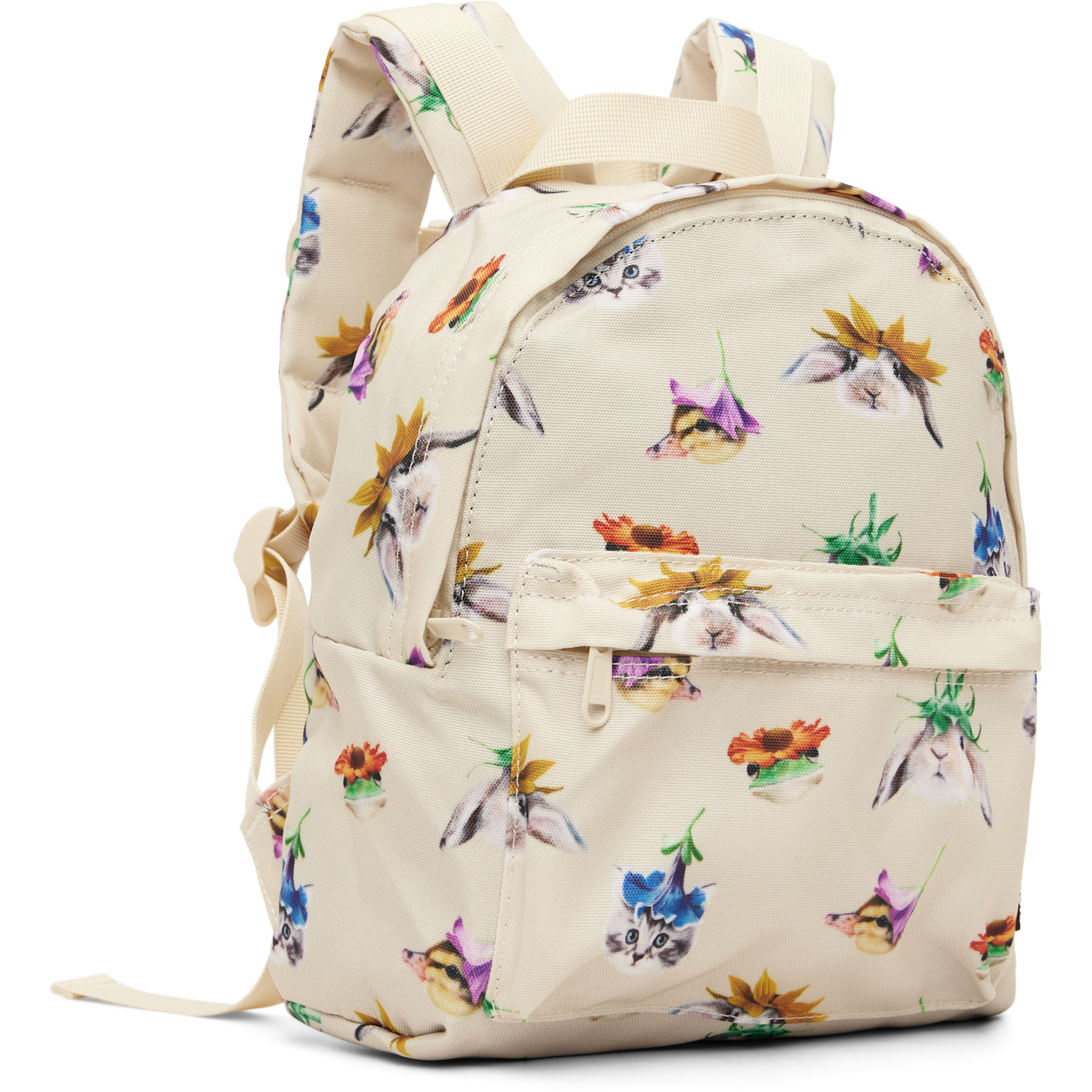  Molo Kids Off-white Floral Animal Backpack 