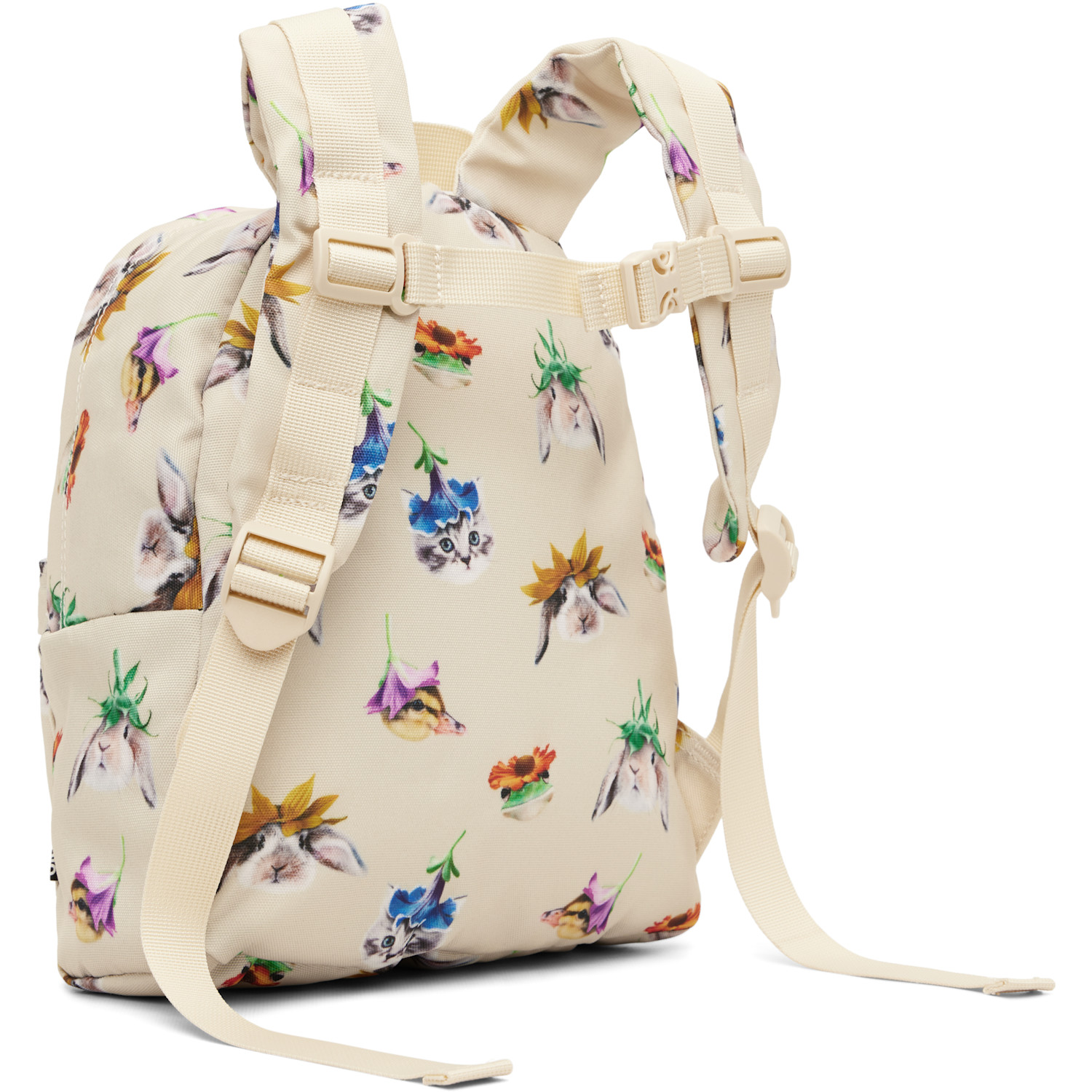  Molo Kids Off-white Floral Animal Backpack 