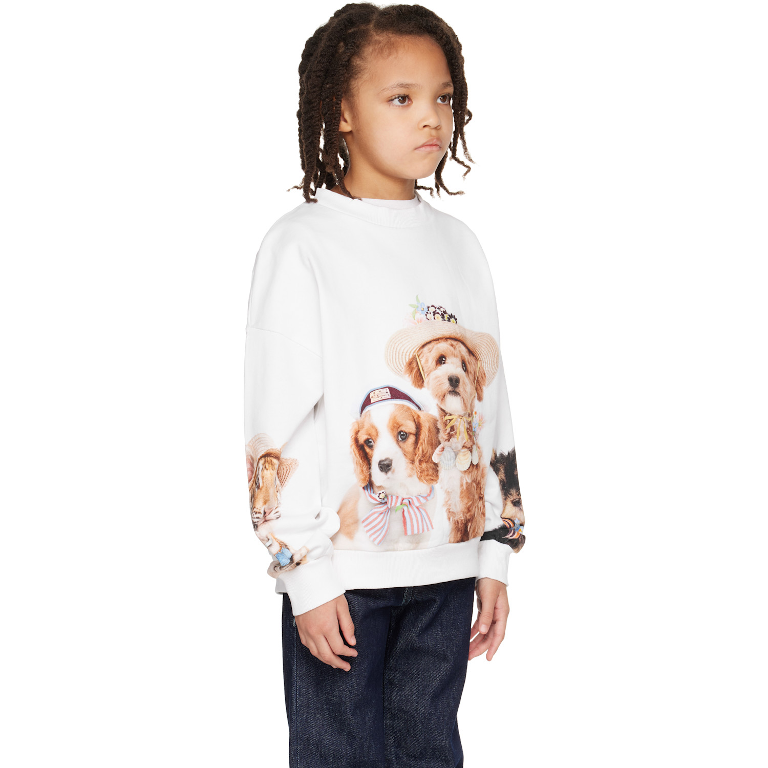 Molo Kids White Maxi Sweatshirt 