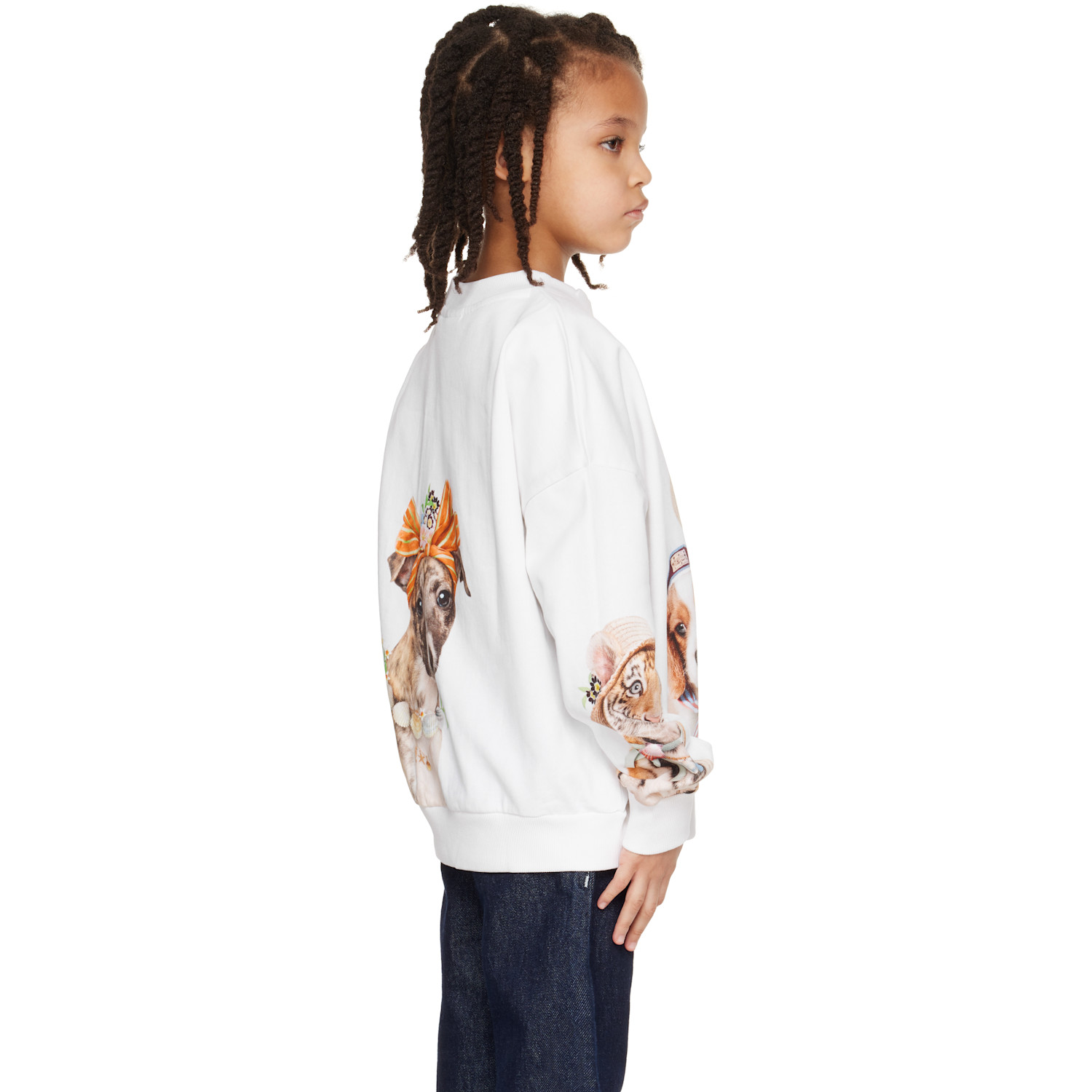  Molo Kids White Maxi Sweatshirt 