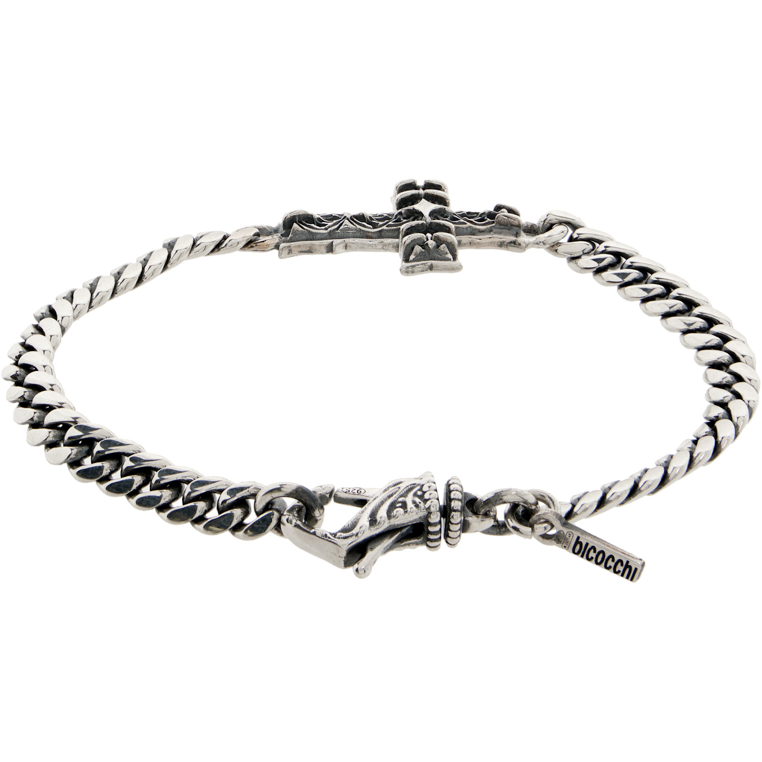  Emanuele Bicocchi Chain Notre-dame Cross Bracelet 