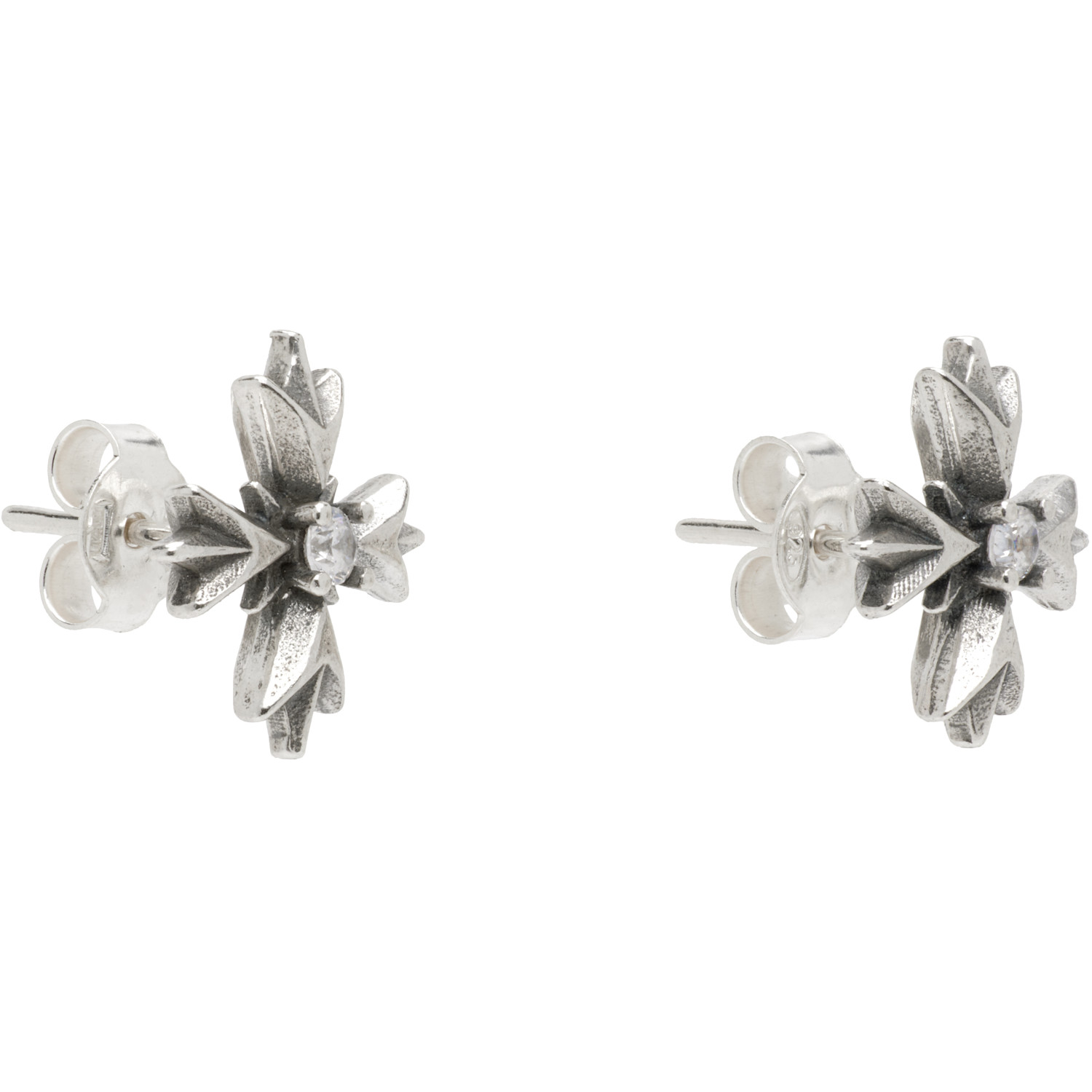  Emanuele Bicocchi Crest Crystal Earrings 