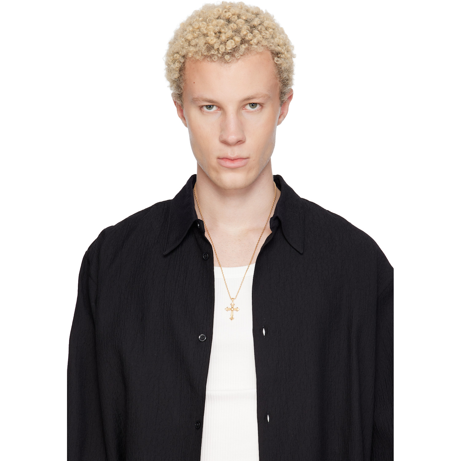  Emanuele Bicocchi Medium Fleury Cross Necklace 