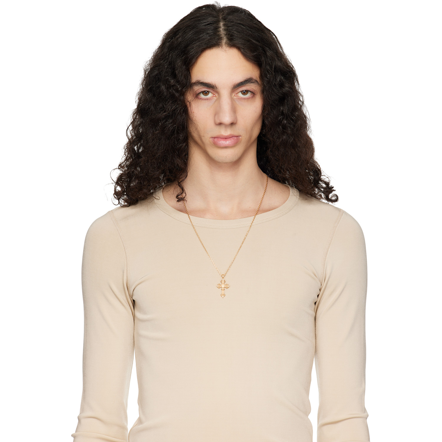  Emanuele Bicocchi Small Avelli Cross Necklace 