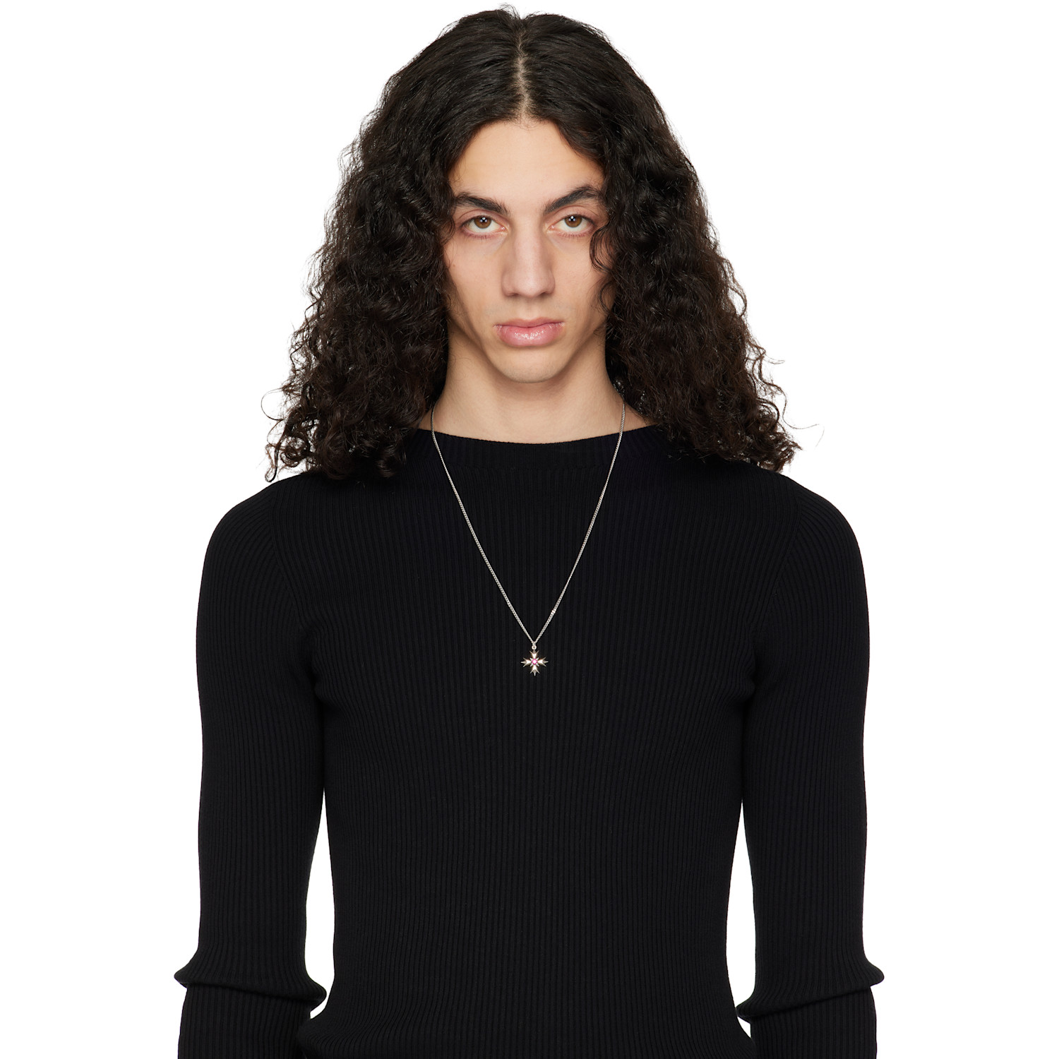  Emanuele Bicocchi Crest & Crystal Necklace 