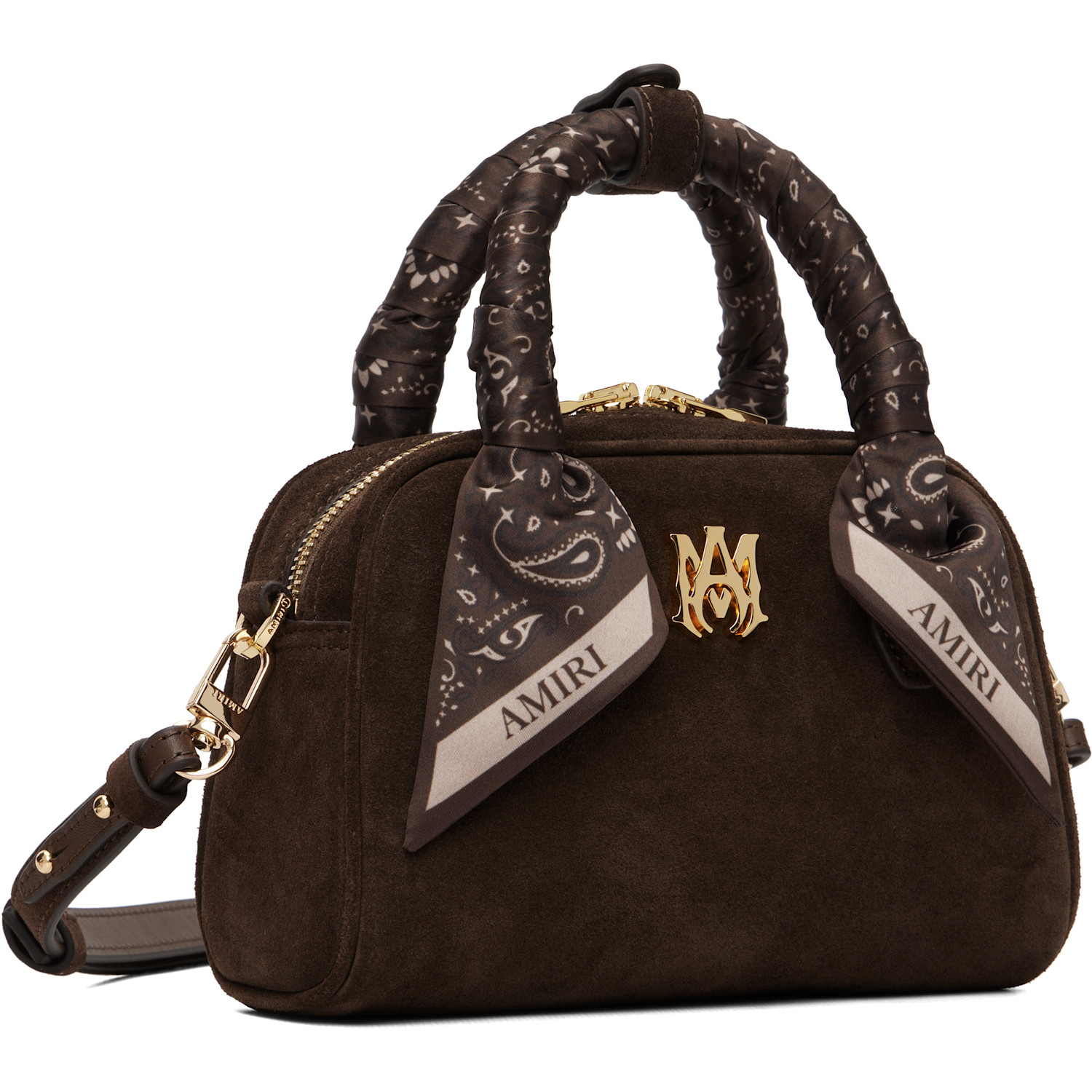  Amiri Brown Micro Ma Bowling Bag 