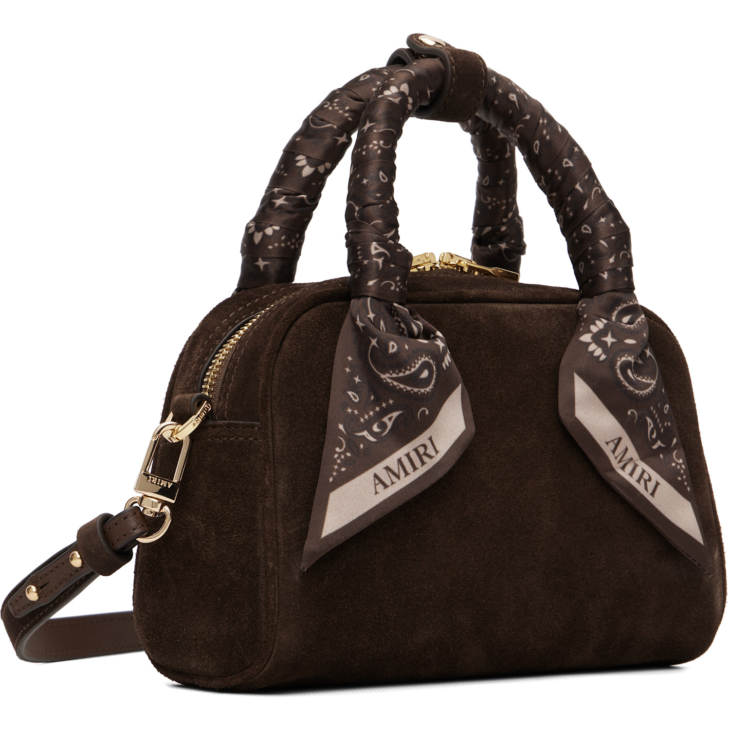  Amiri Brown Micro Ma Bowling Bag 