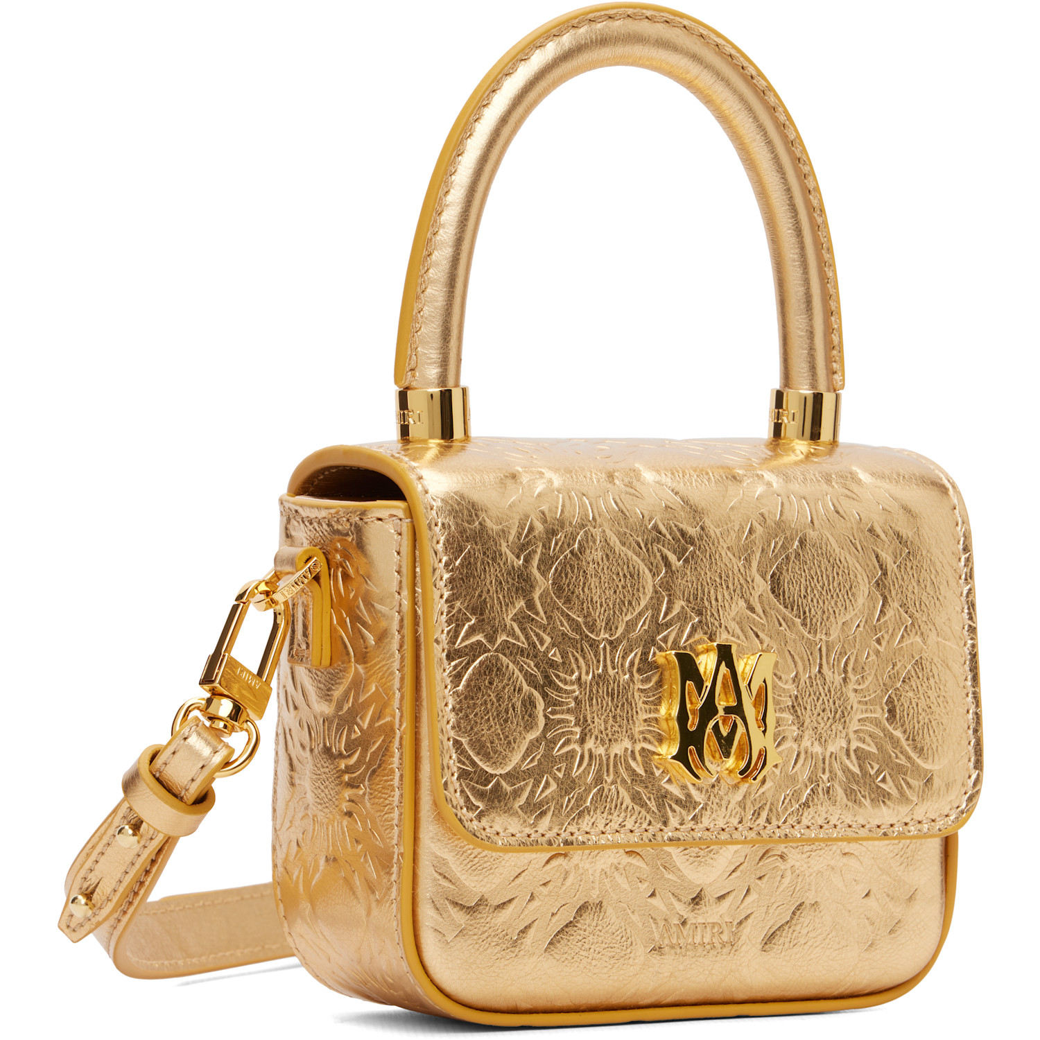  Amiri Gold Ma Quad Nano Bag 