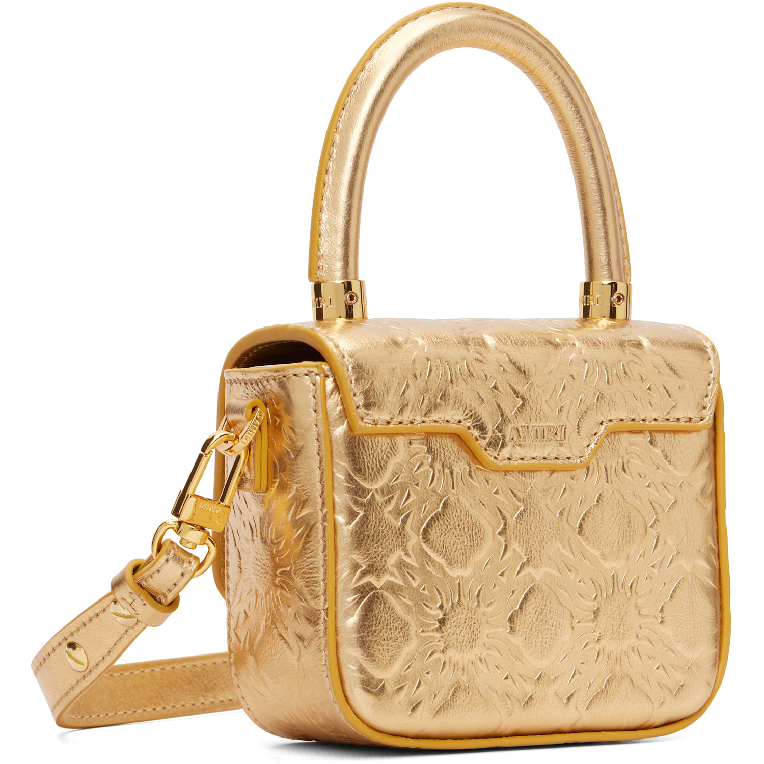  Amiri Gold Ma Quad Nano Bag 