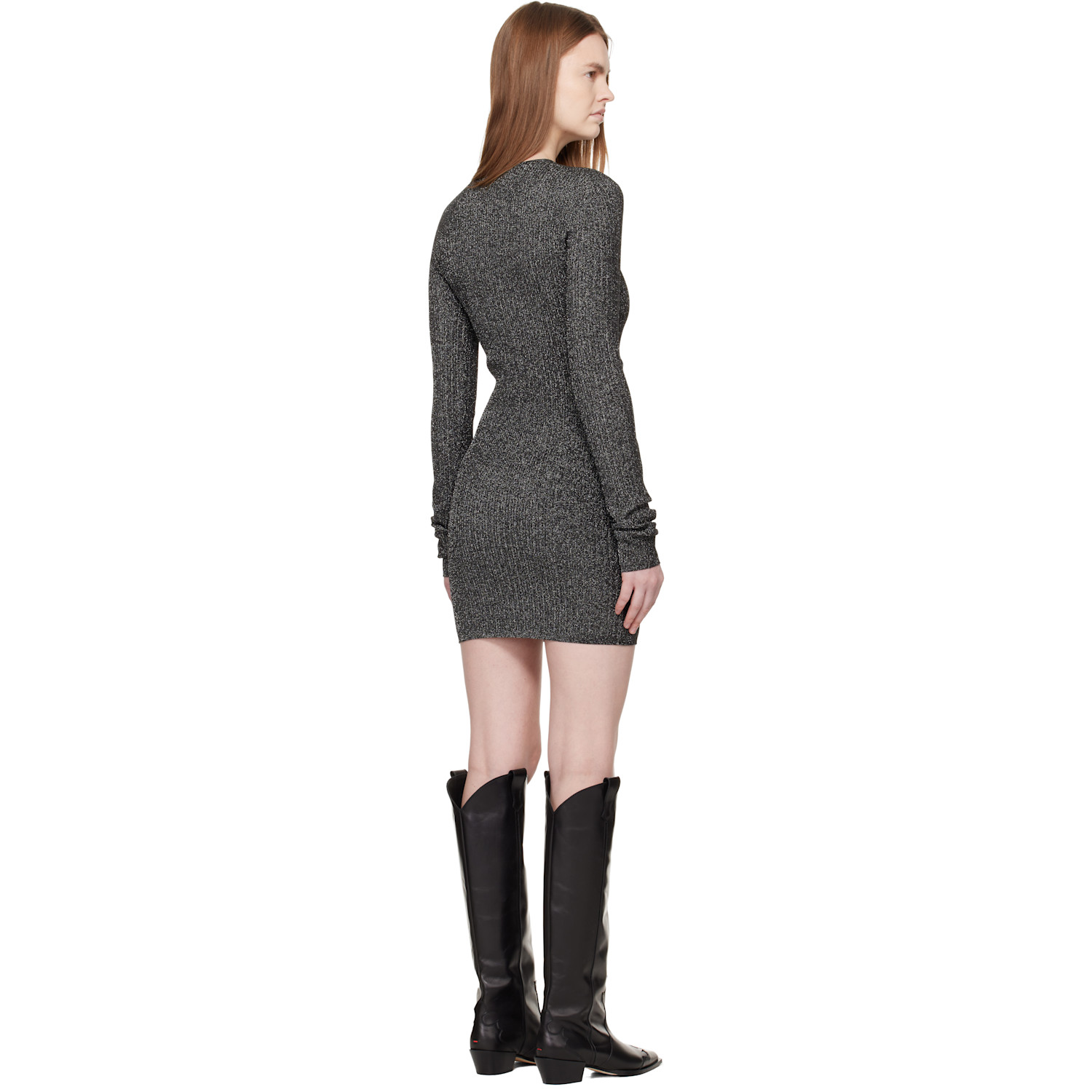 Amiri Gray Ma Hardware Minidress 