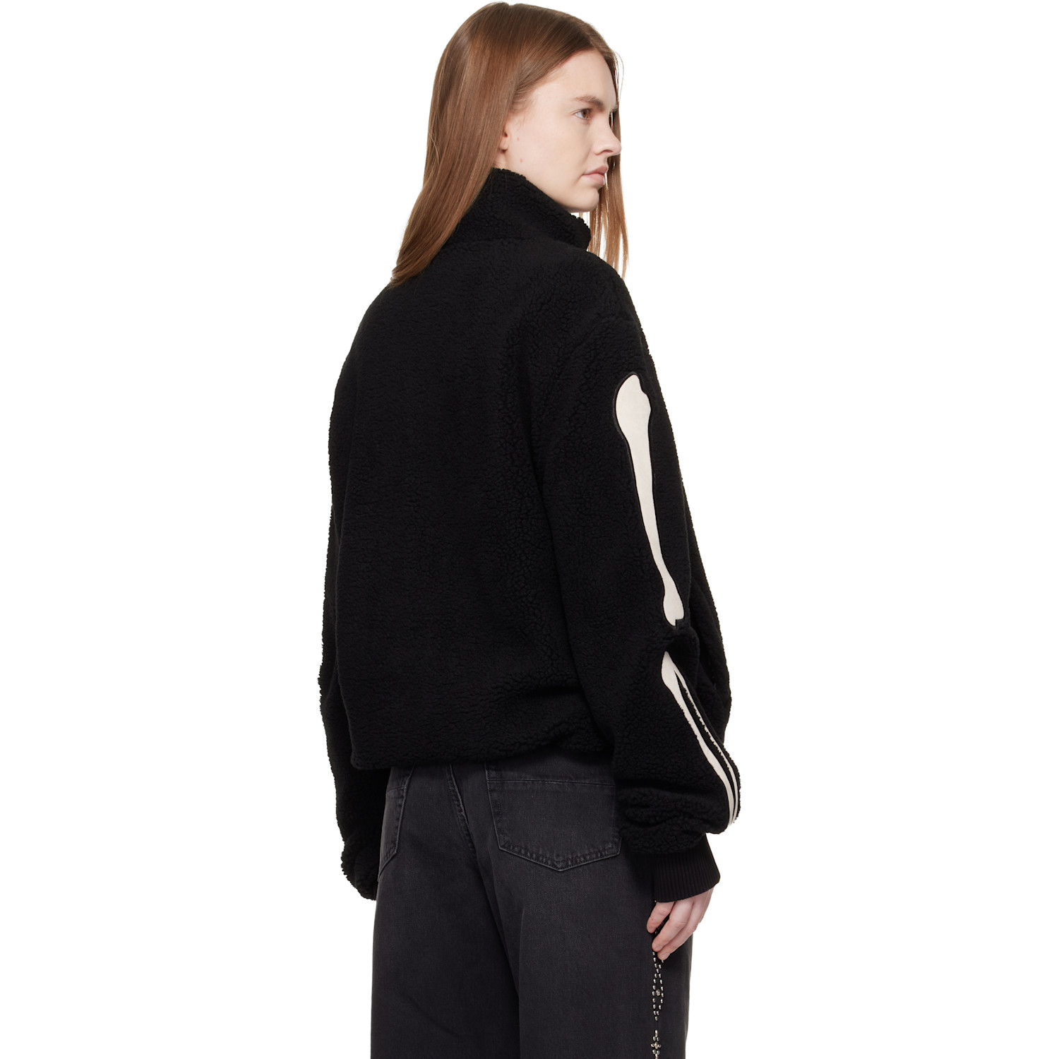  Amiri Black Bones Fleece Jacket 