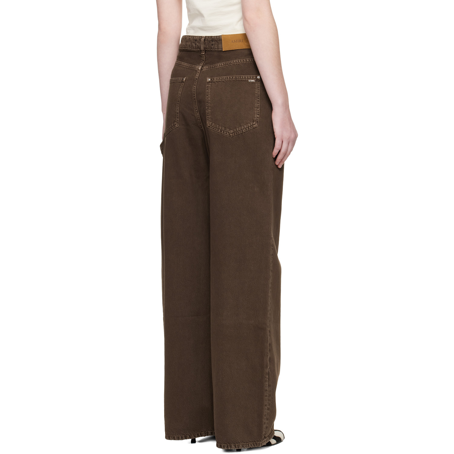  Amiri Brown Faded Carpenter Jeans 