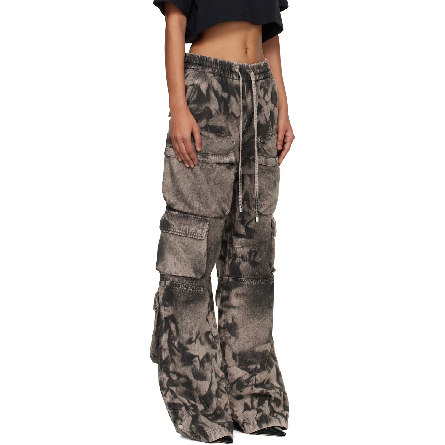  Amiri Gray Washed Cargo Jeans 