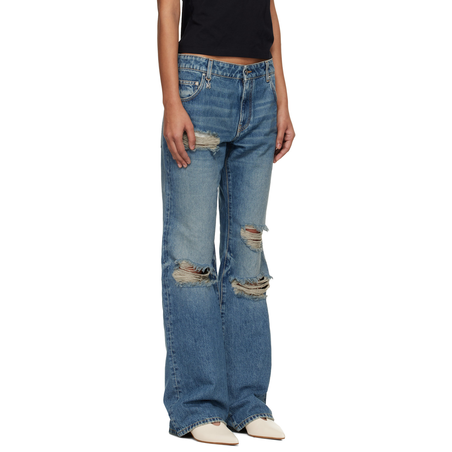  Amiri Blue Slash Jeans 