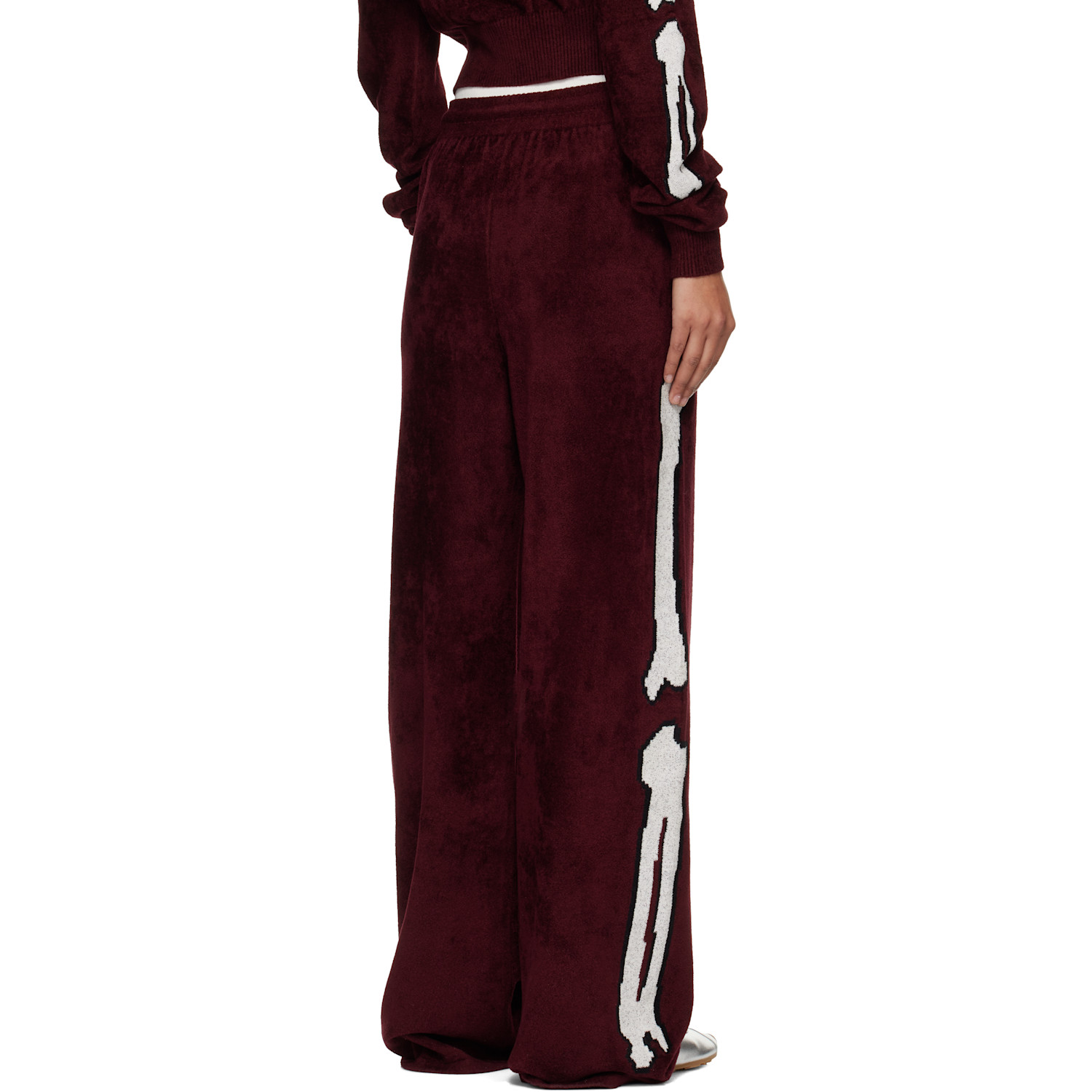  Amiri Burgundy Bones Track Pants 
