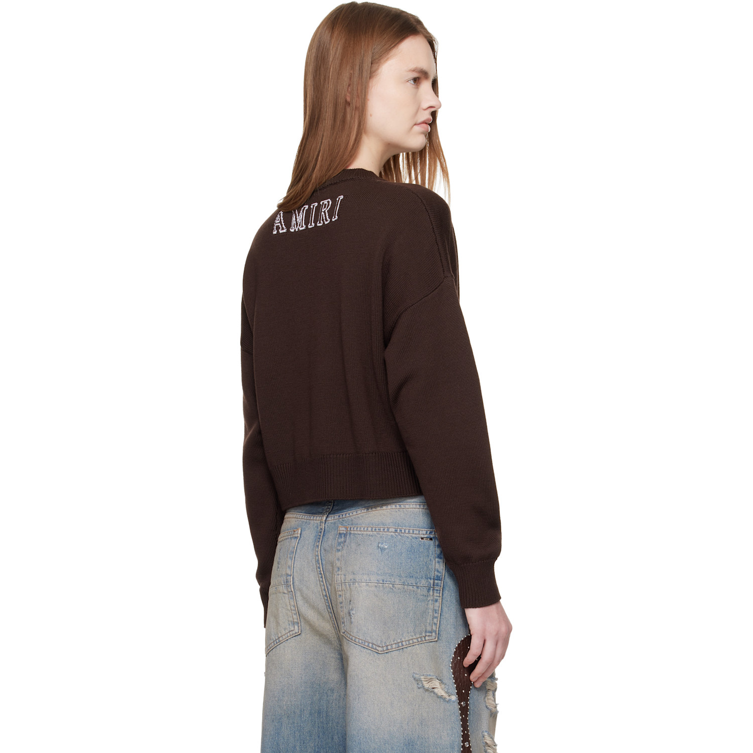  Amiri Brown Ma Crew Sweater 