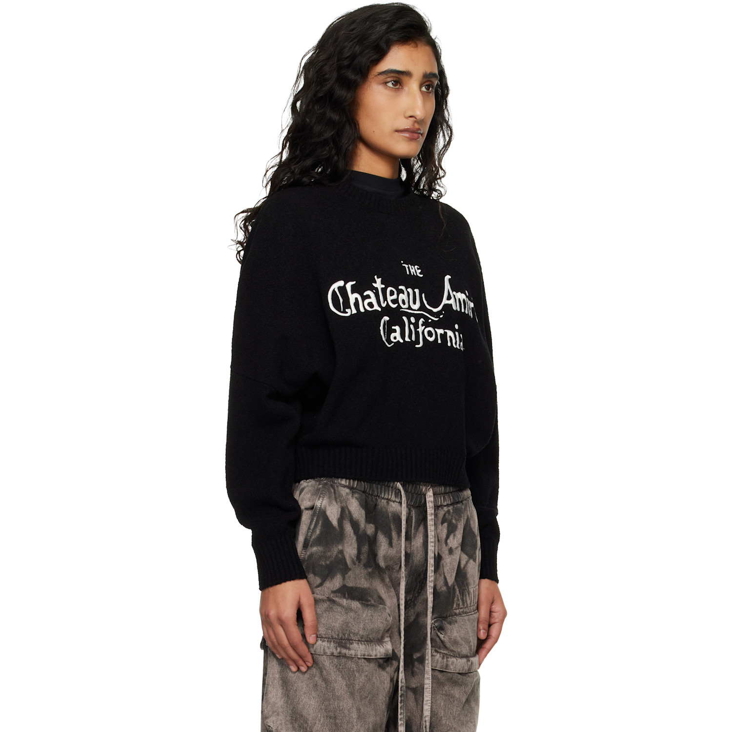  Amiri Black Chateau 'amiri' Sweater 