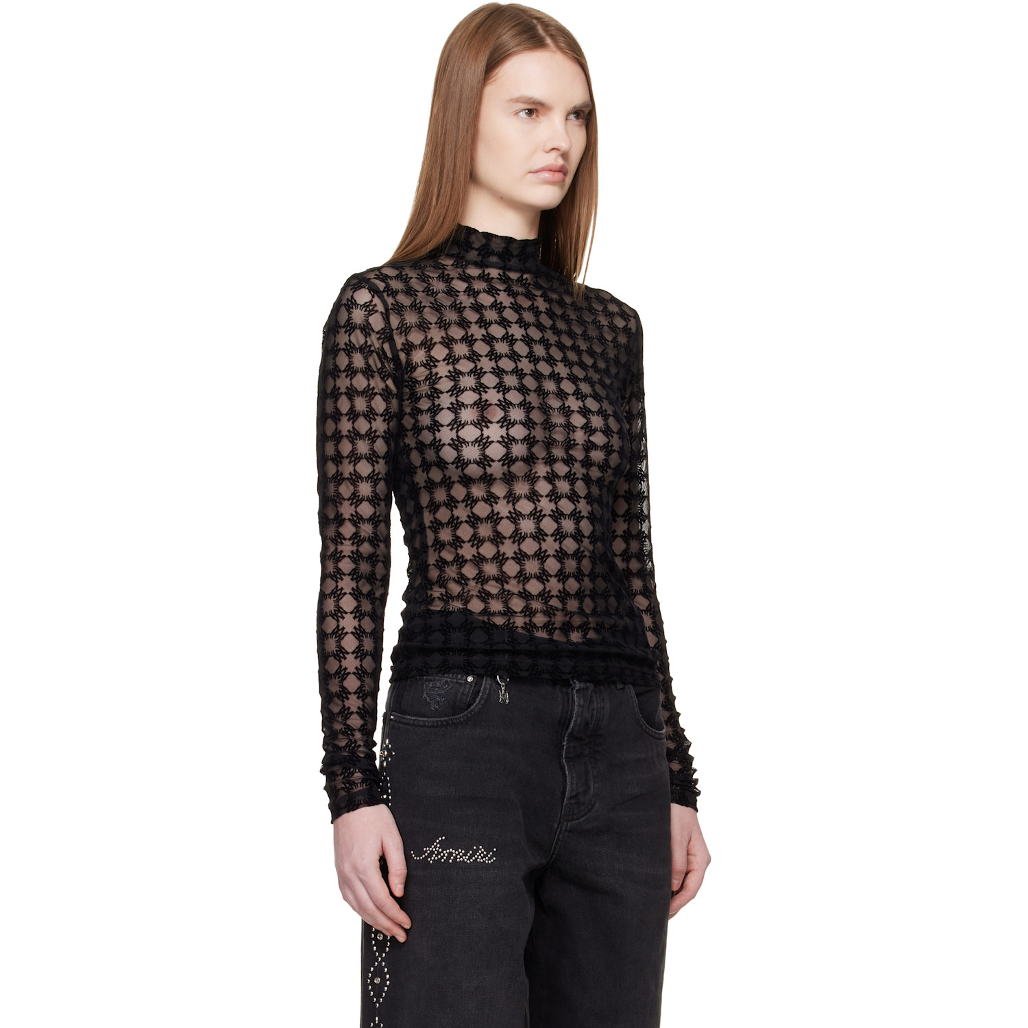  Amiri Black Ma Quad Flocked T-shirt 
