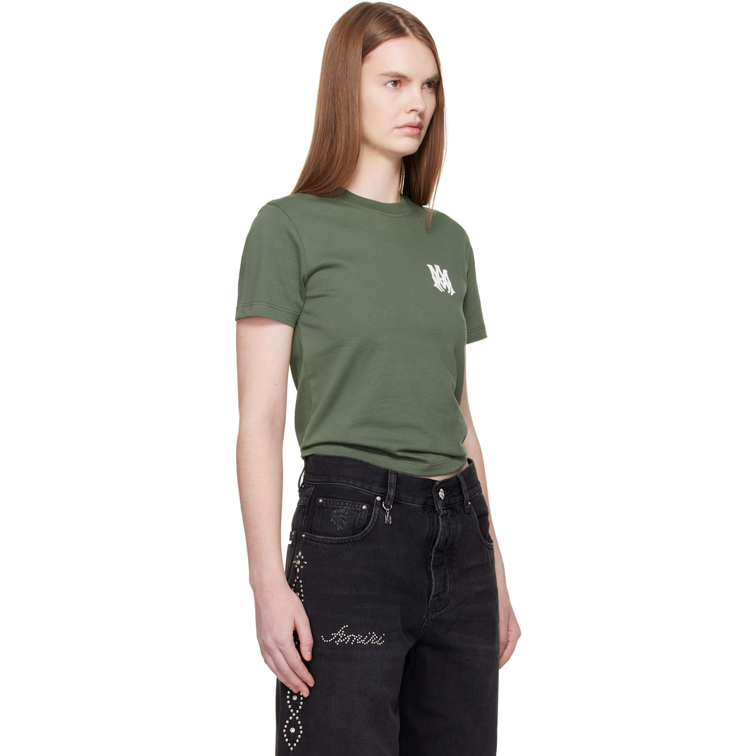  Amiri Green Ma Core Logo T-shirt 