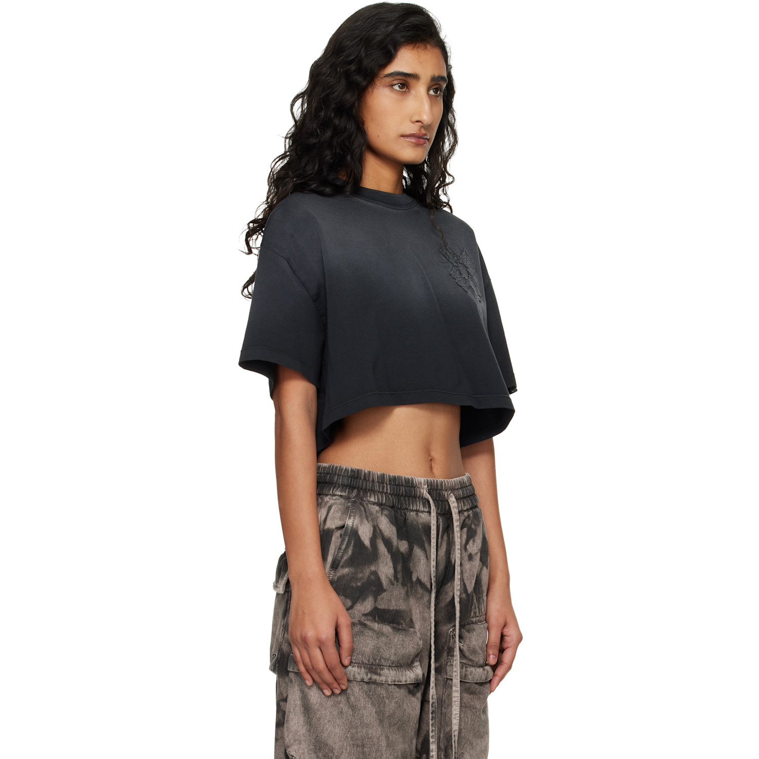  Amiri Black Ma Quad Cropped T-shirt 