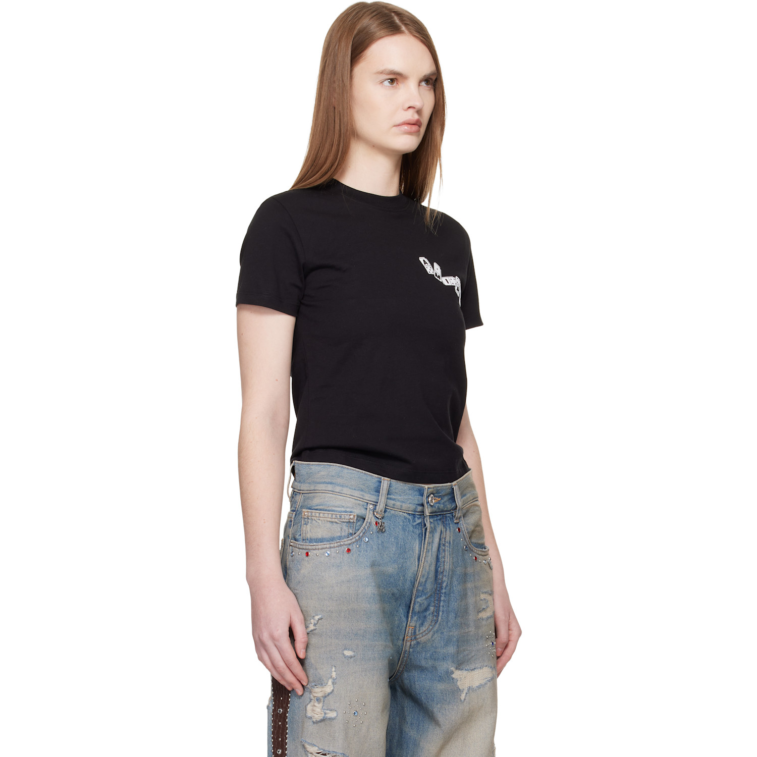 Amiri Black 'amiri' Domino T-shirt 