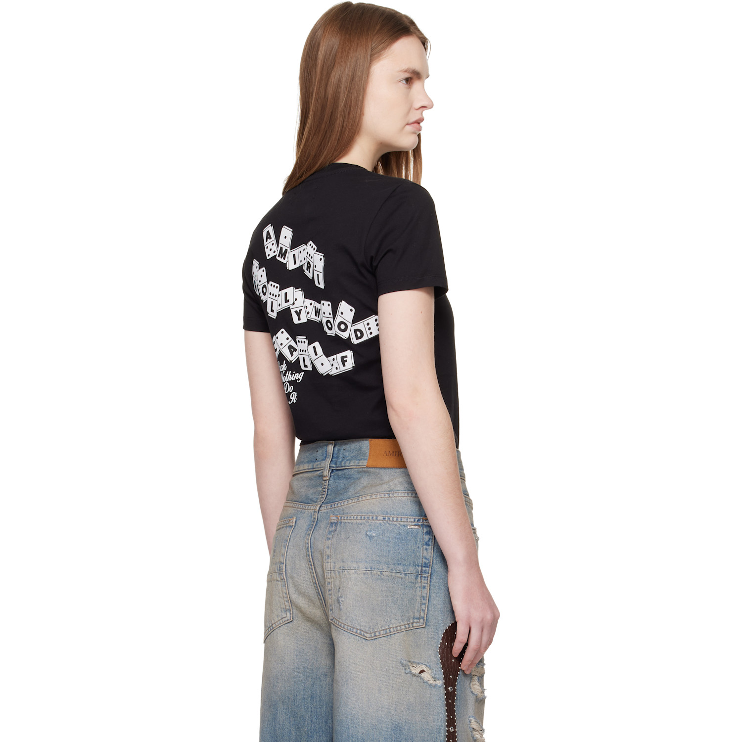  Amiri Black 'amiri' Domino T-shirt 
