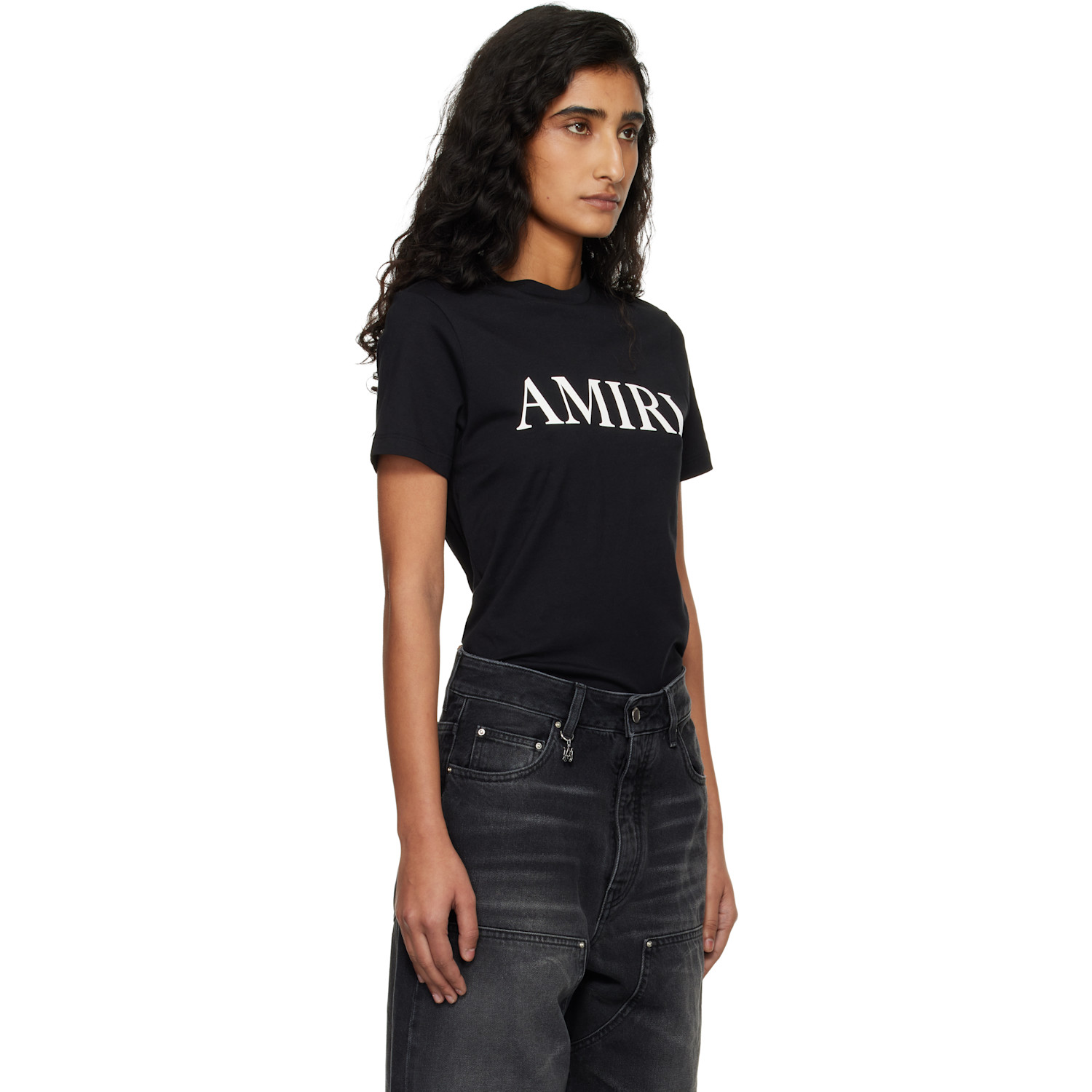  Amiri Black 'amiri' Core Logo T-shirt 