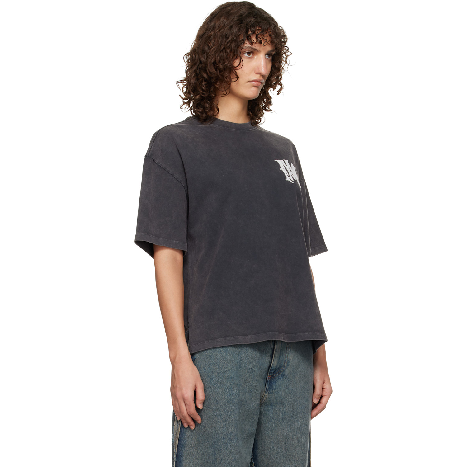  Amiri Gray 'amiri Hollywood' Oversized T-shirt 