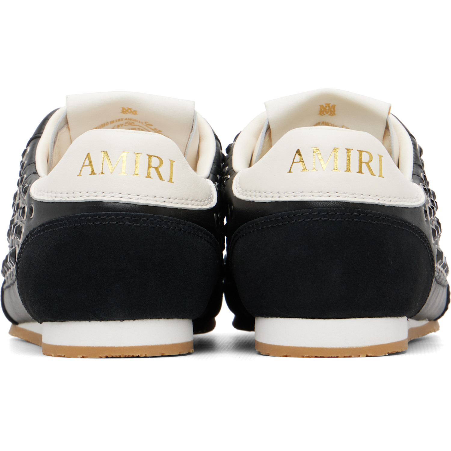  Amiri Black Stud Pacific Flat Sneakers 