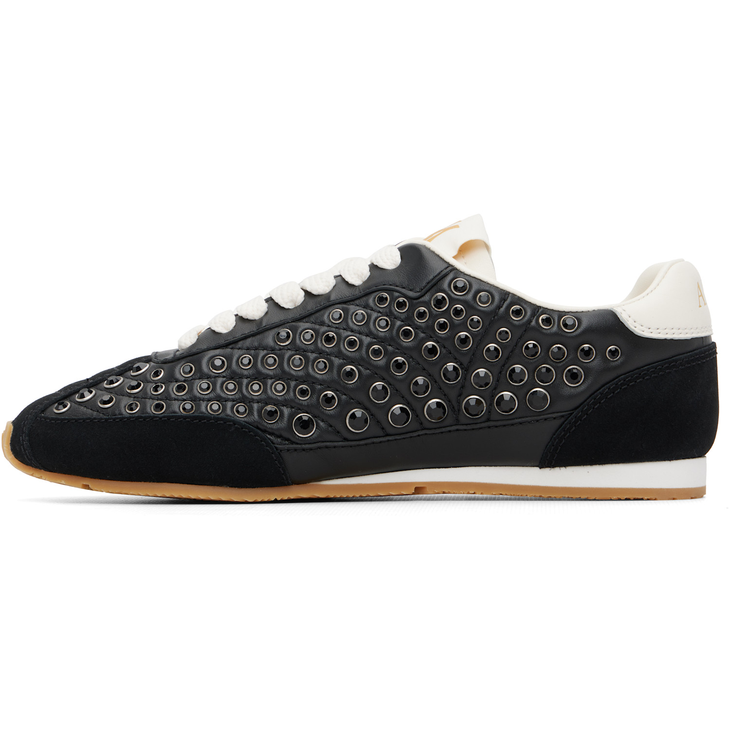  Amiri Black Stud Pacific Flat Sneakers 