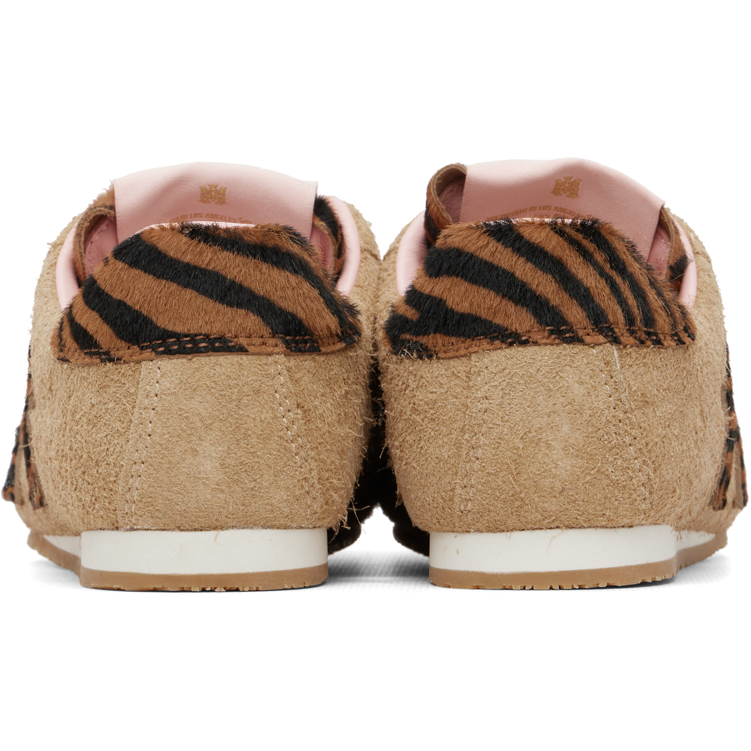  Amiri Beige Zebra Pacific Flat Sneakers 