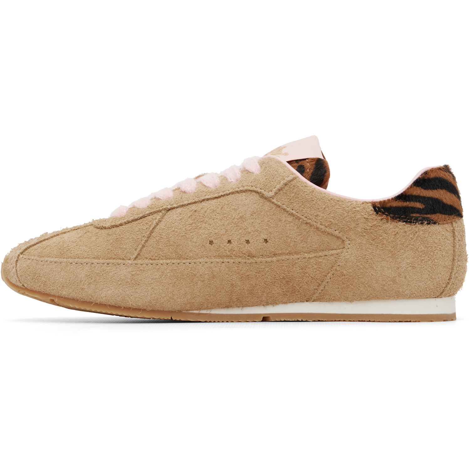  Amiri Beige Zebra Pacific Flat Sneakers 