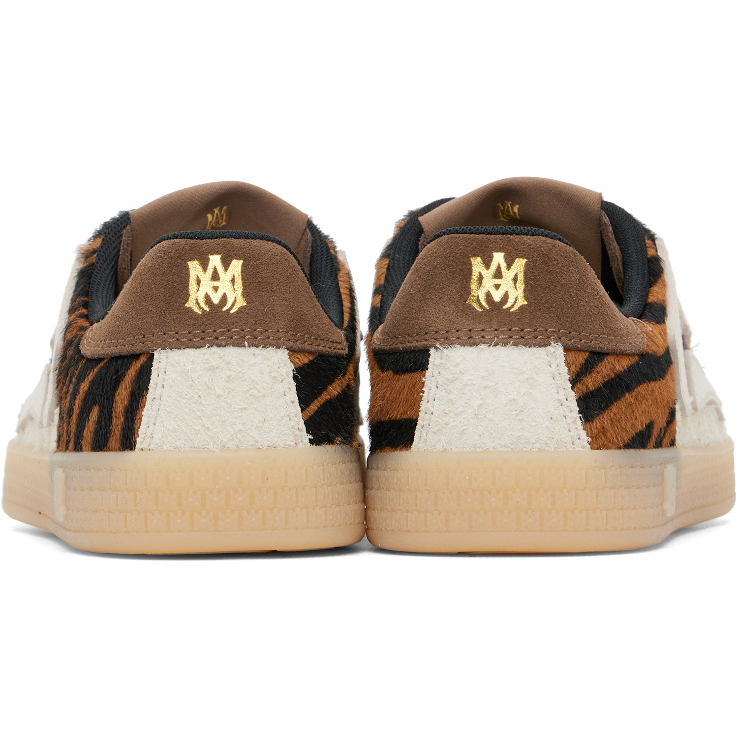  Amiri Beige Zebra Pacific Bones Sneakers 