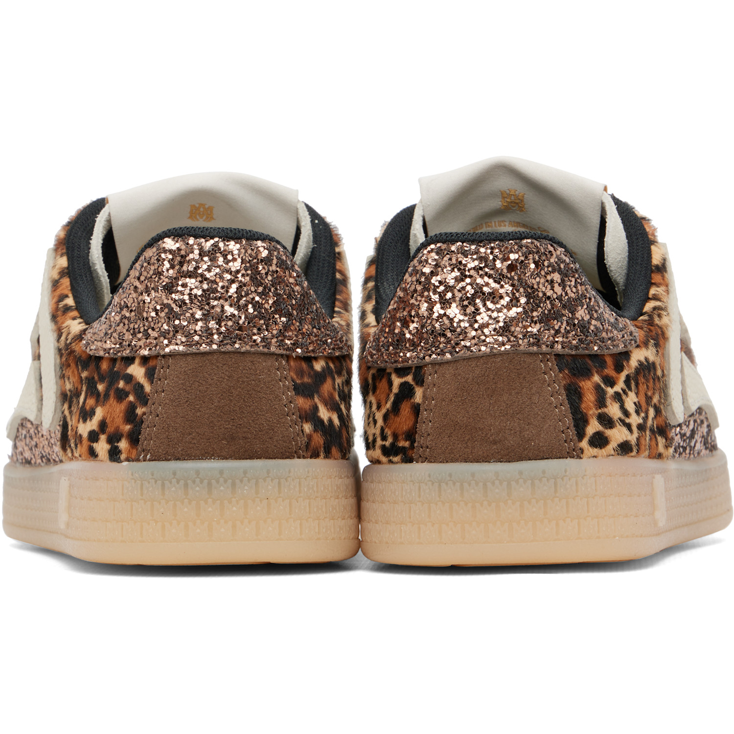  Amiri Tan Leopard Pacific Bones Sneakers 