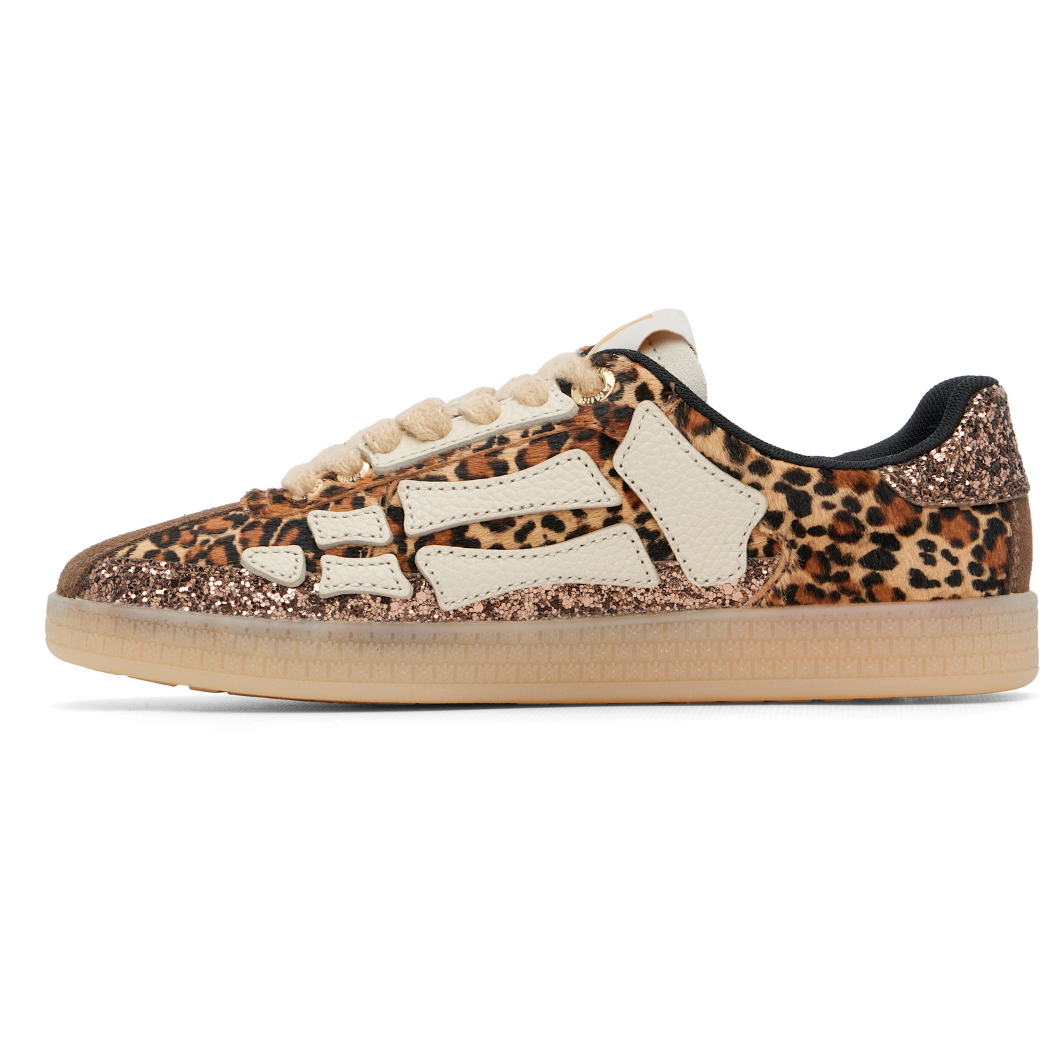  Amiri Tan Leopard Pacific Bones Sneakers 