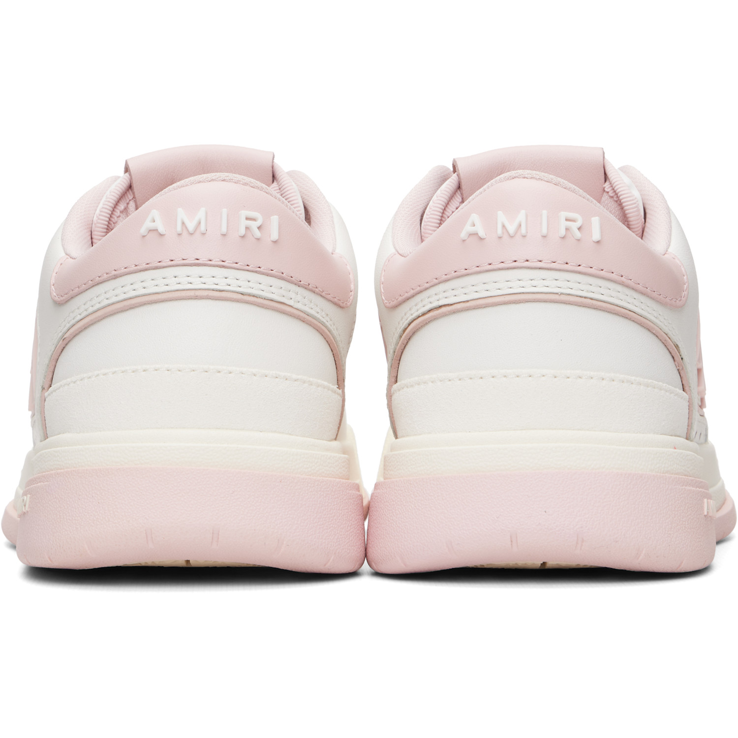  Amiri White & Pink Classic Low Sneakers 