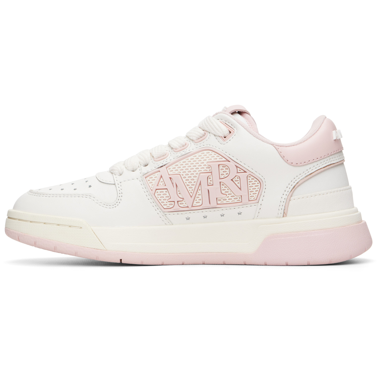  Amiri White & Pink Classic Low Sneakers 