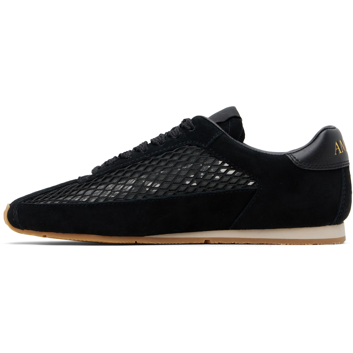  Amiri Black Mesh Pacific Flat Sneakers 