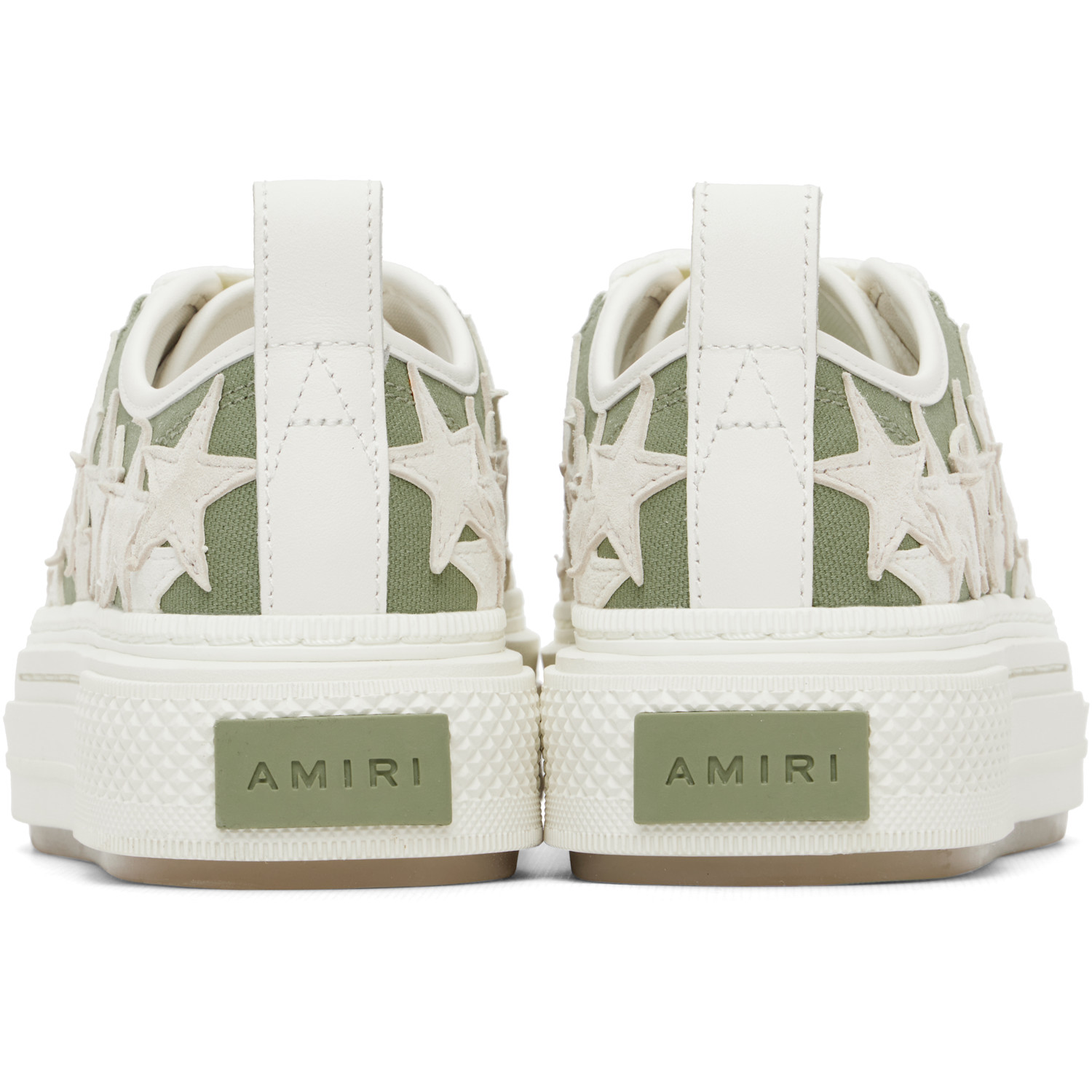  Amiri Green Stars Court Low Sneakers 