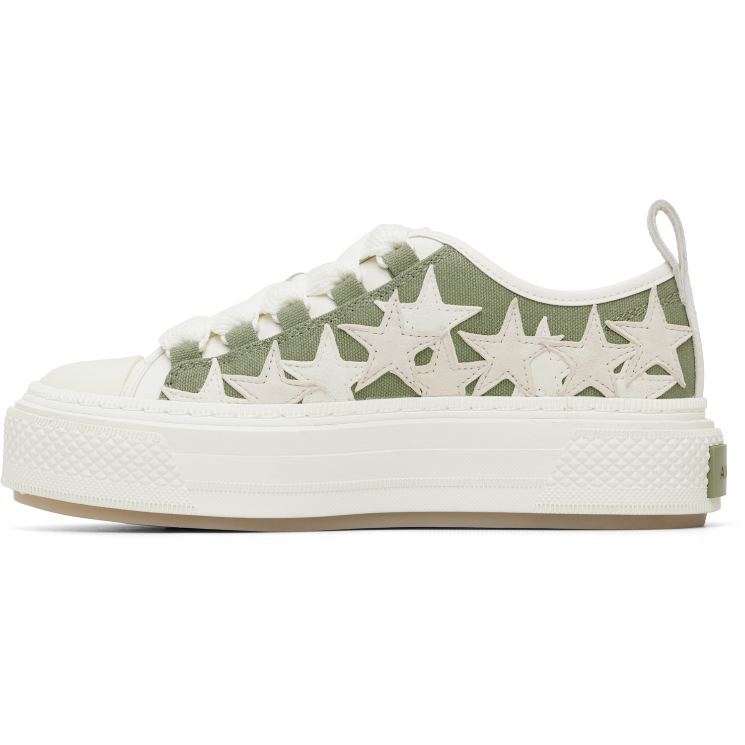  Amiri Green Stars Court Low Sneakers 