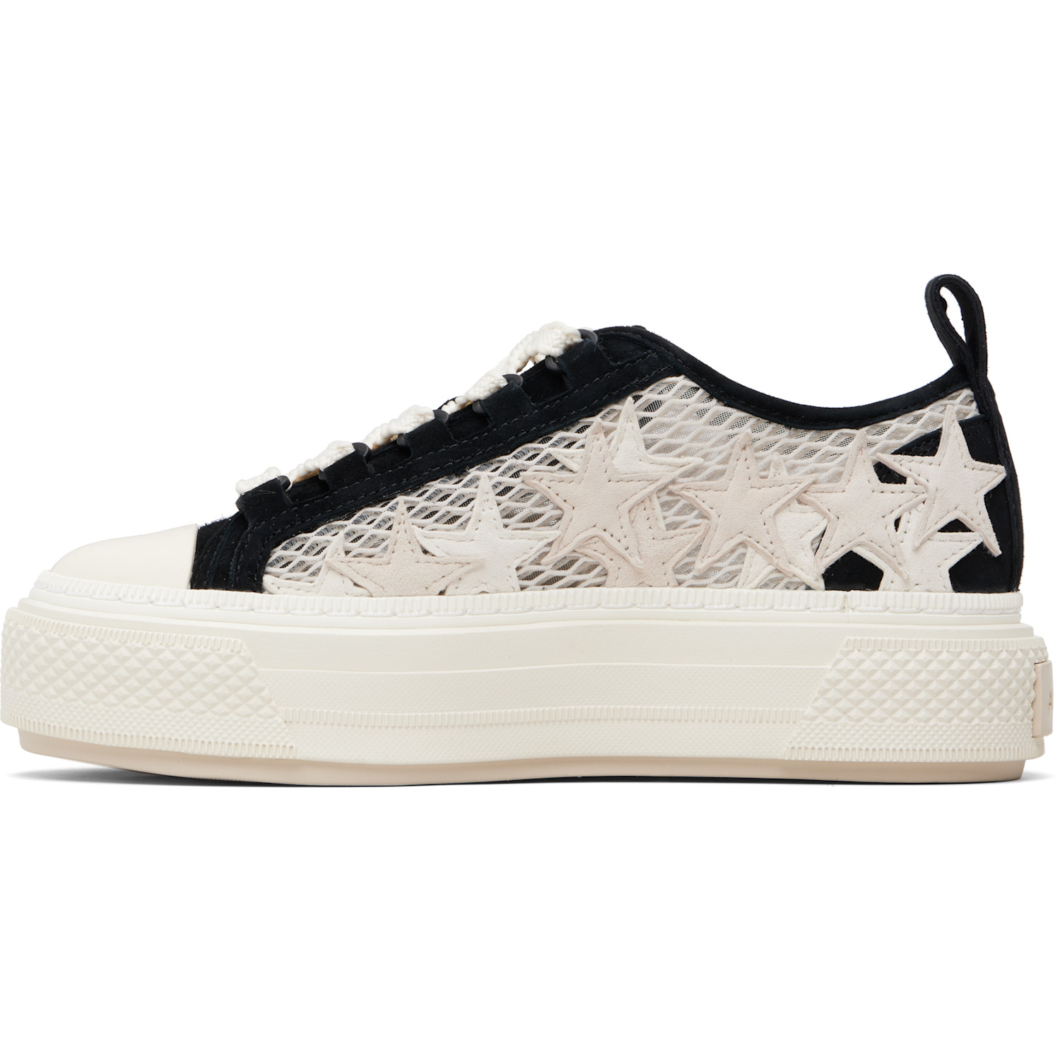  Amiri Black & Off-white Mesh Stars Court Low Sneakers 