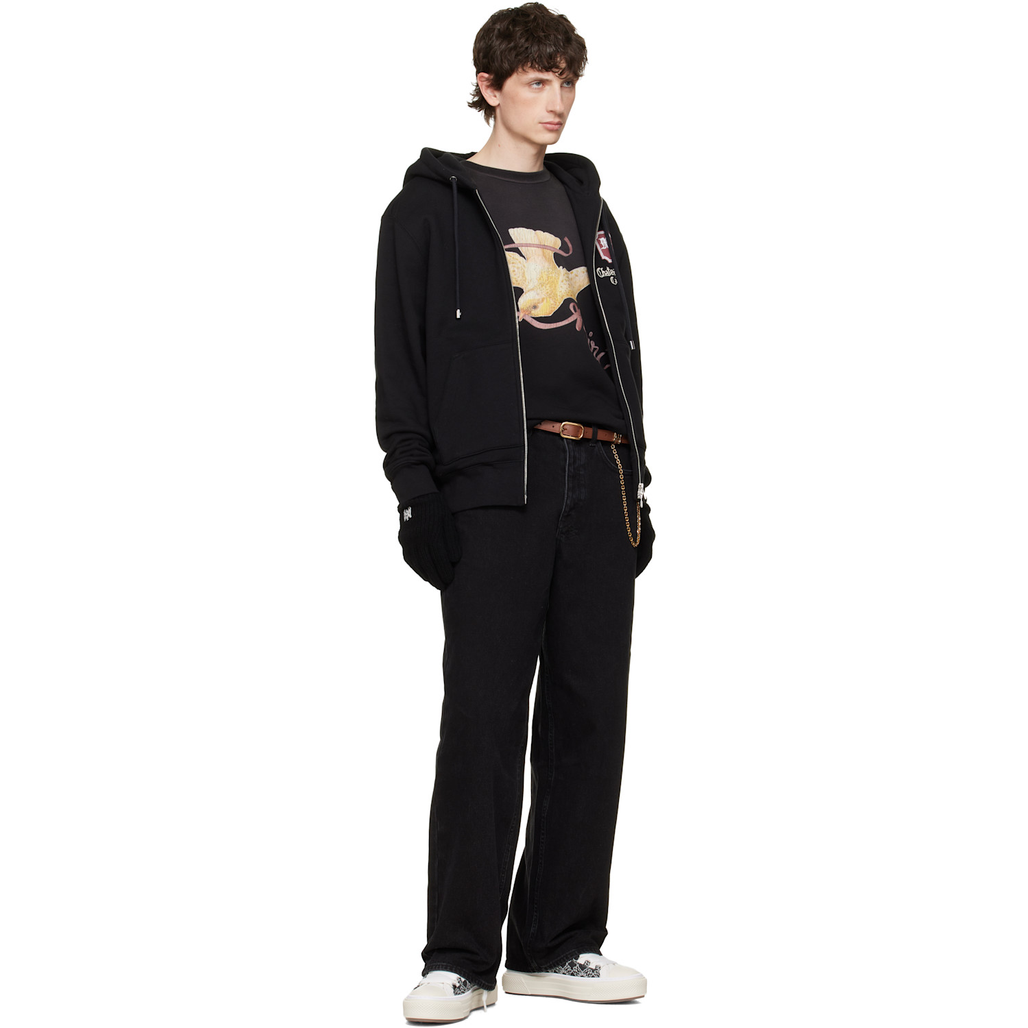 Amiri Brown Ma 2cm Chain Belt 